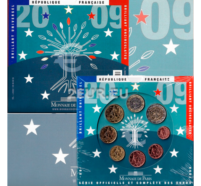Frankreich BU Set 2009 - Euro-Münzsatz