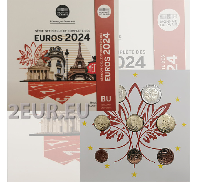 Frankreich BU Set 2024 - Euro-Münzsatz