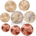 Frankreich UNC Münzsatz mix 1999 - 2021 - Euro-Münzsatz 