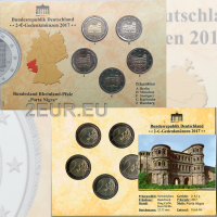  Deutschland 2 Euro-Münzsatz BU 2017 - Rheinland-Pfalz - ADFGJ
