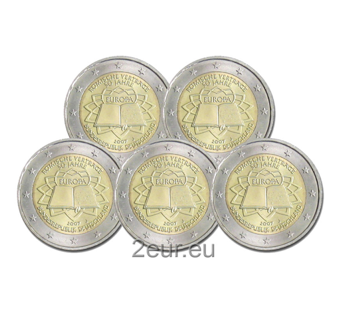 Deutschland 2 euro UNC 2007 - 50 Jahre Römische Verträge - ADFGJ