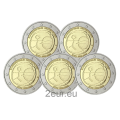 Deutschland 2 euro UNC 2009 - 10 Jahre Euro - ADFGJ