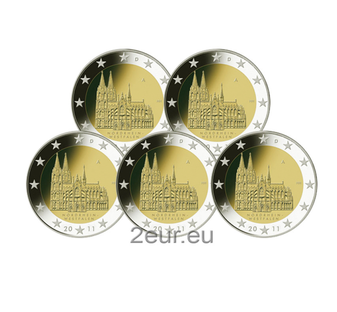 Deutschland 2 euro UNC 2011 - Nordrhein-Westfalen - Kölner Dom - ADFGJ