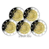 Deutschland 2 euro UNC 2012 - 10 Jahre Euro-Bargeld - ADFGJ