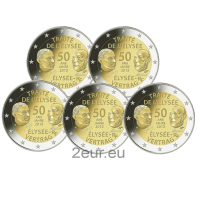 Deutschland 2 euro UNC 2013 - 50 Jahre Elysée-Vertrag - ADFGJ