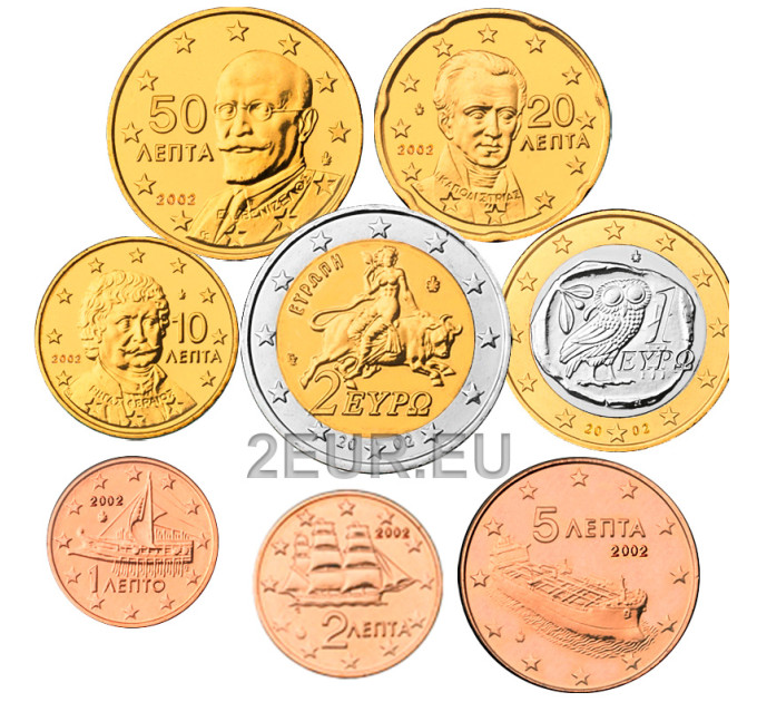 Griechenland euro set UNC 2002  