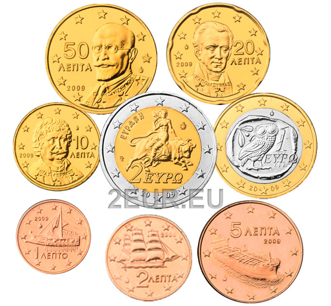 Griechenland euro set UNC 2009