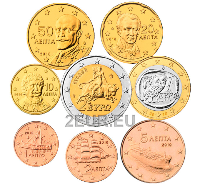 Griechenland euro set UNC 2010