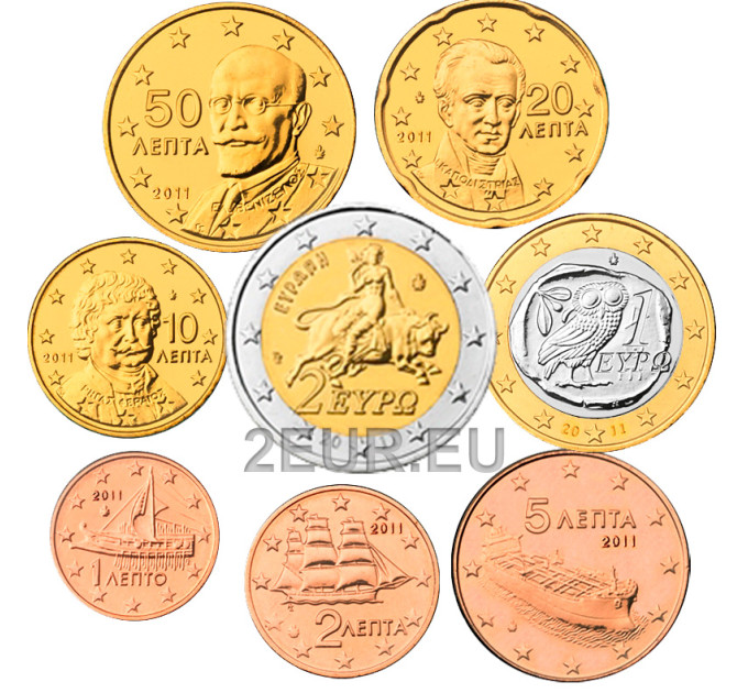 Griechenland euro set UNC 2011