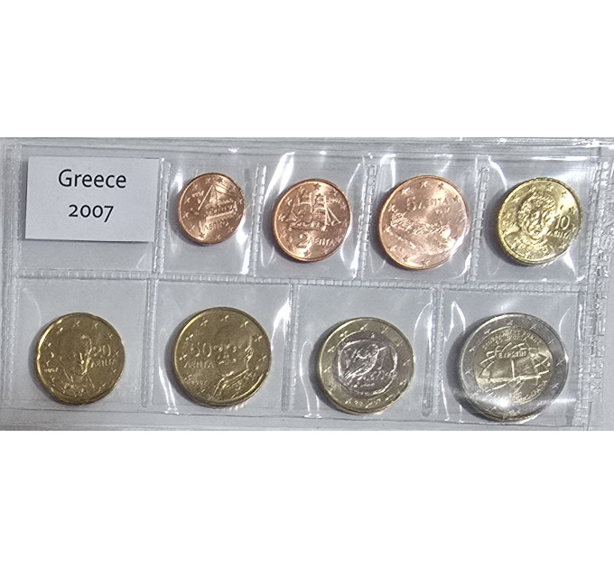 Griechenland euro set UNC 2007