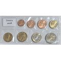 Griechenland euro set UNC 2008