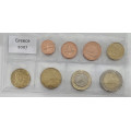 Griechenland euro set UNC 2007