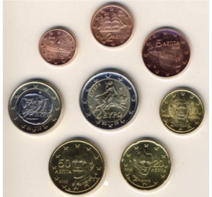 Griechenland euro set UNC 2005