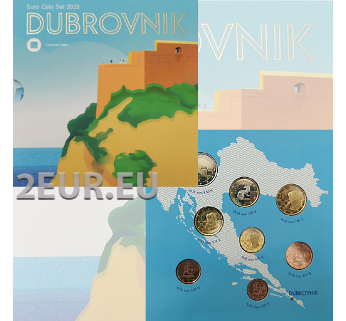 Kroatien euro set BU 2023 - Dubrovnik