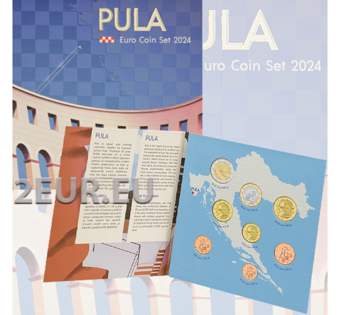 Kroatien euro set BU 2024 - Pula