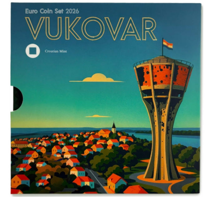 Kroatien euro set BU 2026 - Vukovar