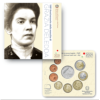 Italien 2021 - Euro Set BU + Silber - Grazia Deledda