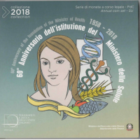 Italien Euro set BU 2018 - Italienisches Gesundheitsministerium