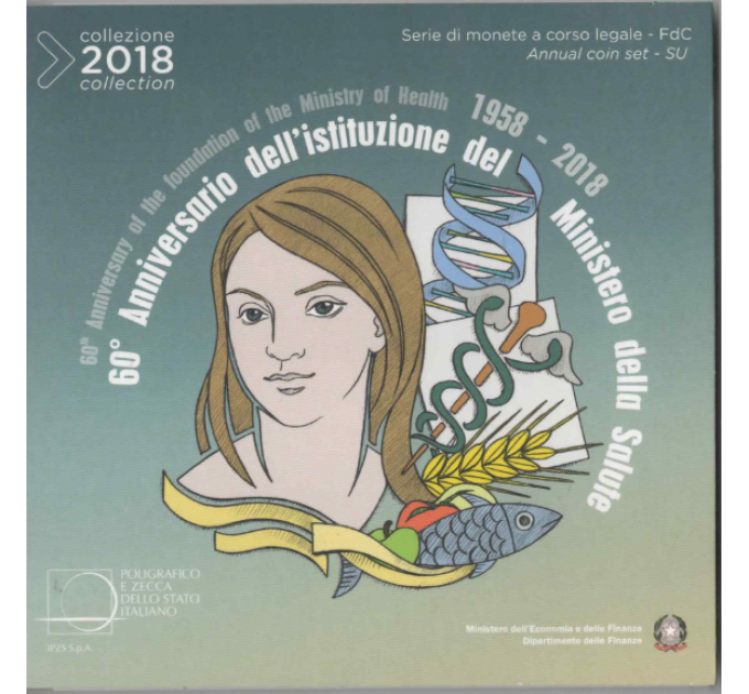 Italien Euro set BU 2018 - Italienisches Gesundheitsministerium