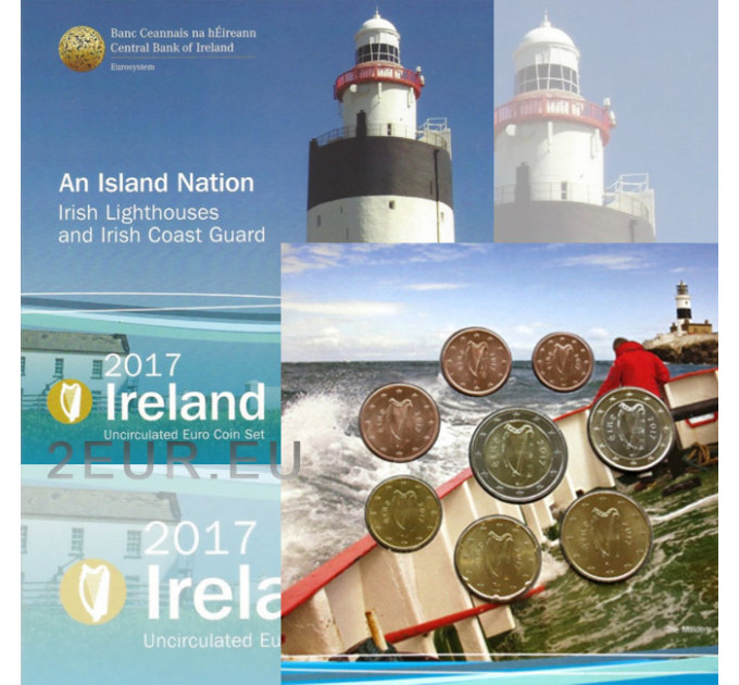Irland euro set BU 2017 – Leuchttürme und Küstenwache