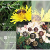 Irland euro set BU 2021 – Die einheimische irische Honigbiene