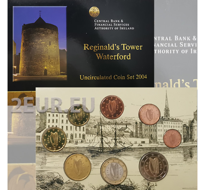 Irland euro set BU 2004 – Kulturerbe – Reginald`s Tower Waterfor