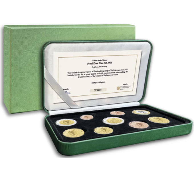 Irland euro set proof 2026