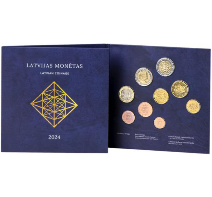Lettland Euro set BU 2024