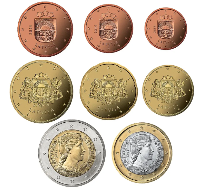Lettland 2014 - Euro set UNC