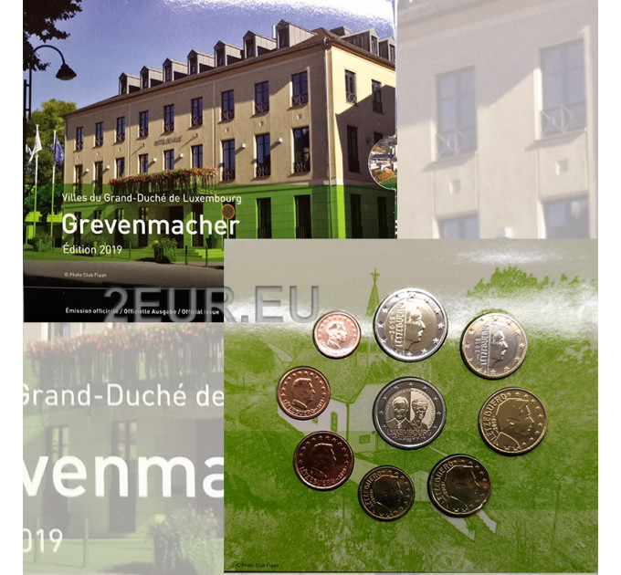Luxemburg euro set BU 2019 - Grevenmacher + 2 Euro Sharlotte