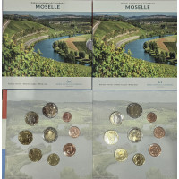 Luxemburg euro set BU 2025 – Stadt Moselle – 2 Euro Schuman + 25e van de troon van Henri