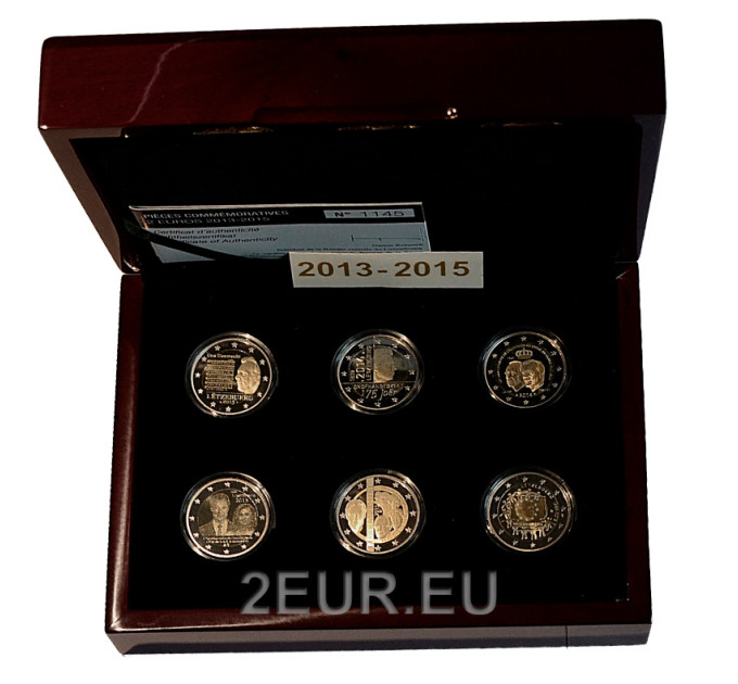 Luxemburg 2 Euro Proof 2013 - 2015