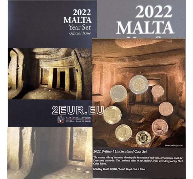 Malta euro set BU 2022 – Hypogäum von Hal Saflieni