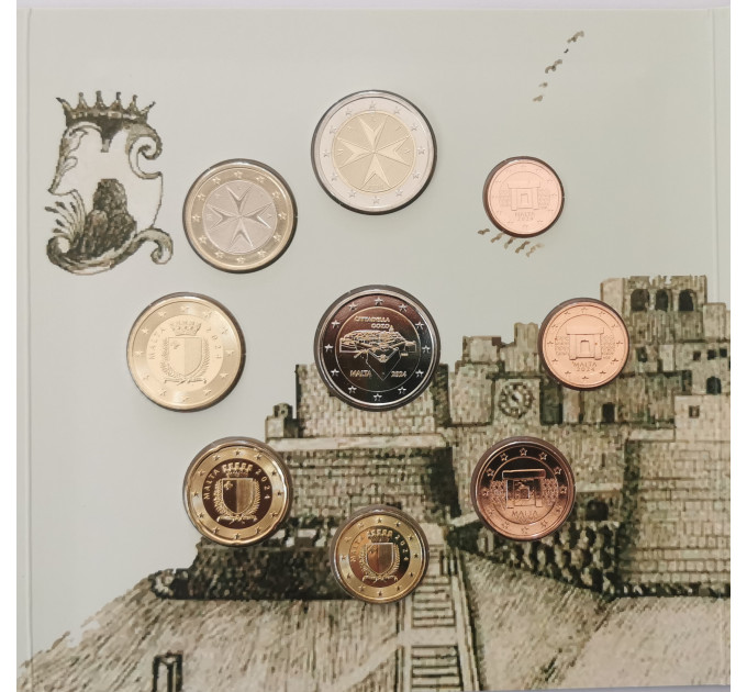 Malta euro set BU 2024 - Ummauerte Städte Maltas – Cittadella