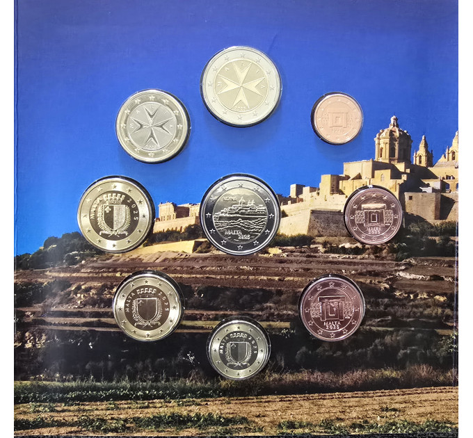 Malta euro set BU 2025 - Ummauerte Städte Maltas – Mdina