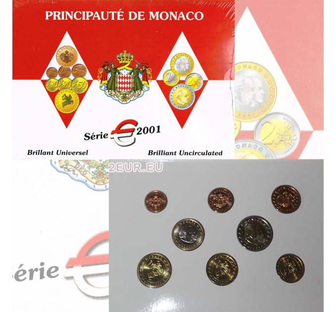 Monaco BU set  2001 - Euro-Münzsatz