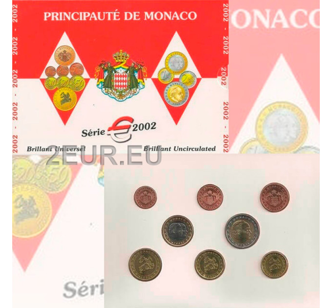 Monaco BU set  2002 - Euro-Münzsatz