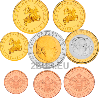 Monaco UNC set 2001 - Euro-Münzsatz