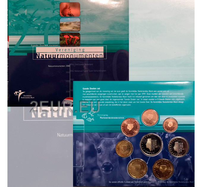 Niederlande Euro set BU 2000 - Naturdenkmäler