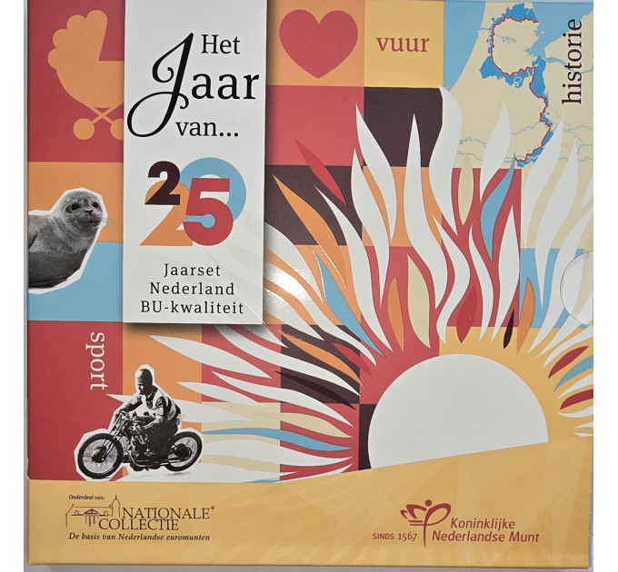 Niederländischer Eurosatz BU 2025 - Elemente - Feuer
