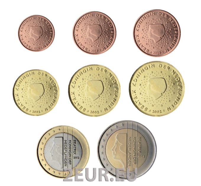 Niederlande Euro-Münzsatz UNC 2002