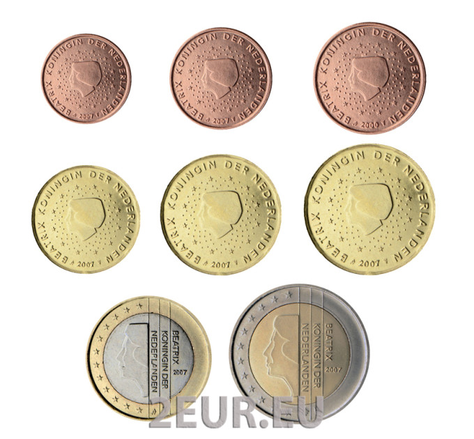 Niederlande Euro-Münzsatz UNC 2007