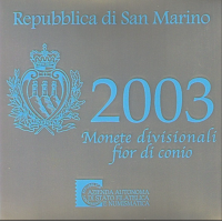 San Marino Euro set BU + 5-Euro-Silbermünze 2003
