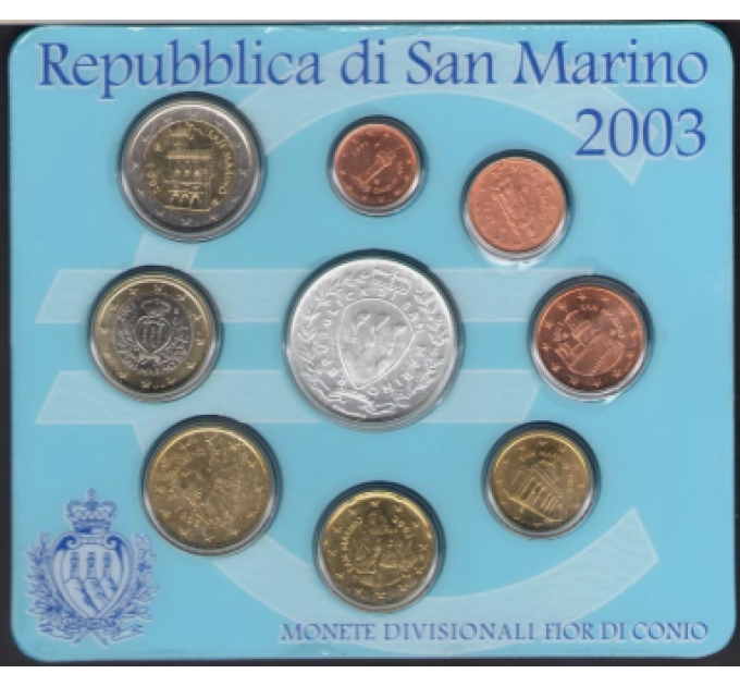 San Marino Euro set BU + 5-Euro-Silbermünze 2003