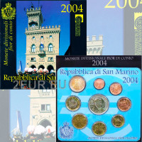 San Marino Euro set BU + 5-Euro-Silbermünze 2004