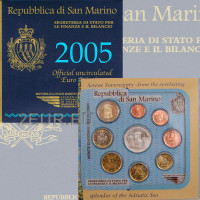 San Marino Euro set BU + 5-Euro-Silbermünze 2005