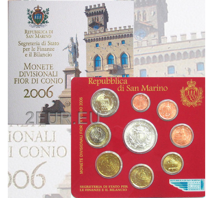 San Marino Euro set BU + 5-Euro-Silbermünze 2006