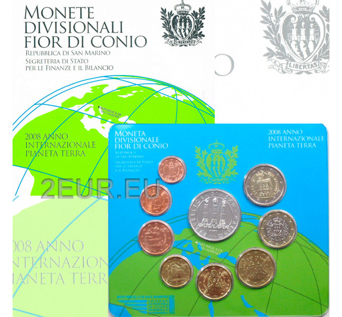 San Marino Euro set BU + 5-Euro-Silbermünze 2008