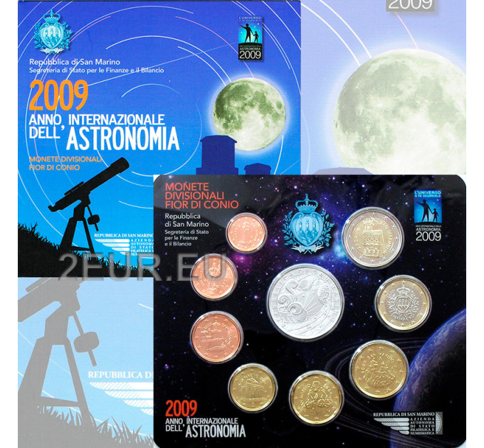San Marino Euro set BU + 5-Euro-Silbermünze 2009