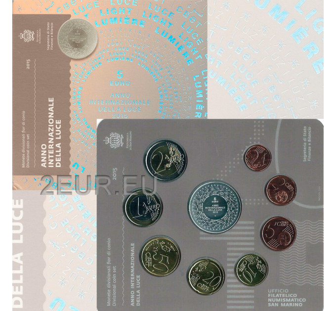 San Marino Euro set BU + 5-Euro-Silbermünze 2015